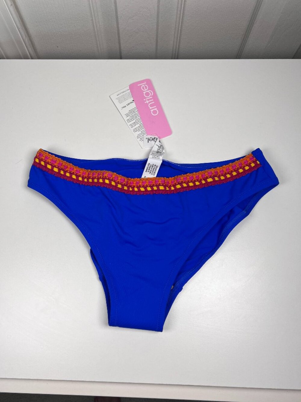 Antigel Blue Bikini Bottom Decorative Band Size M Summer Beach